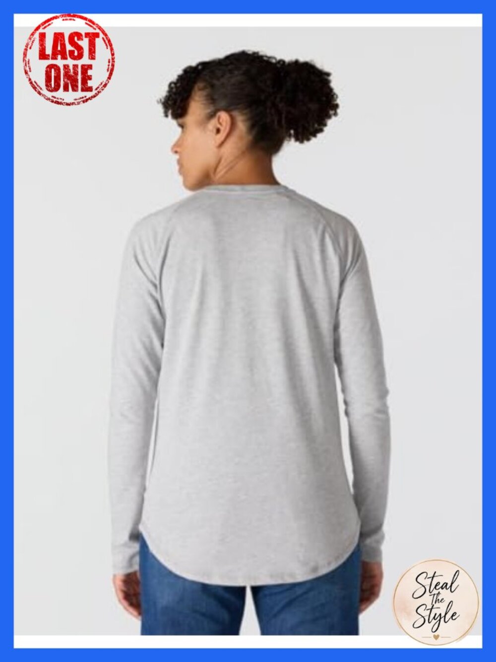 Force Relaxed Fit Midweight Long Sleeve Pocket T-Shirt Wicking Crew Neck - Picture 2 of 4